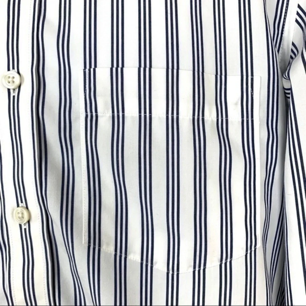 J.Crew striped shirt white and black size S